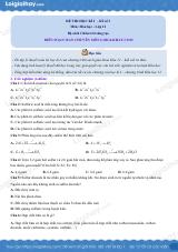 Đề thi học kì 1 Hóa 11 Chân trời sáng tạo - Đề số 3